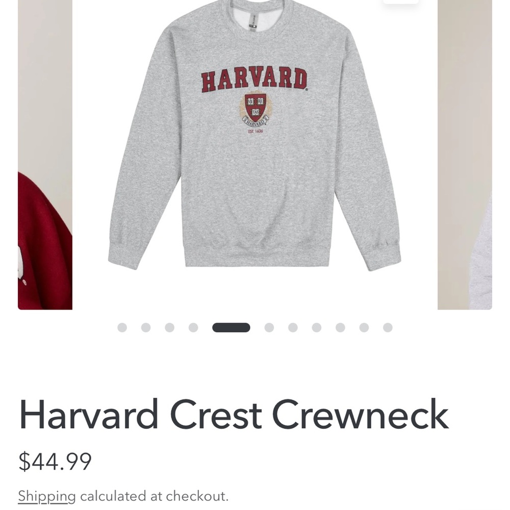 Harvard crest vintage sweatshirt, S